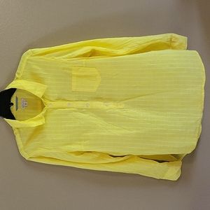 Yellow long sleeve cotton top